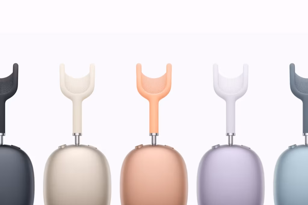 Dải màu Apple AirPods Max 2: midnight, starlight, orange, purple, blue